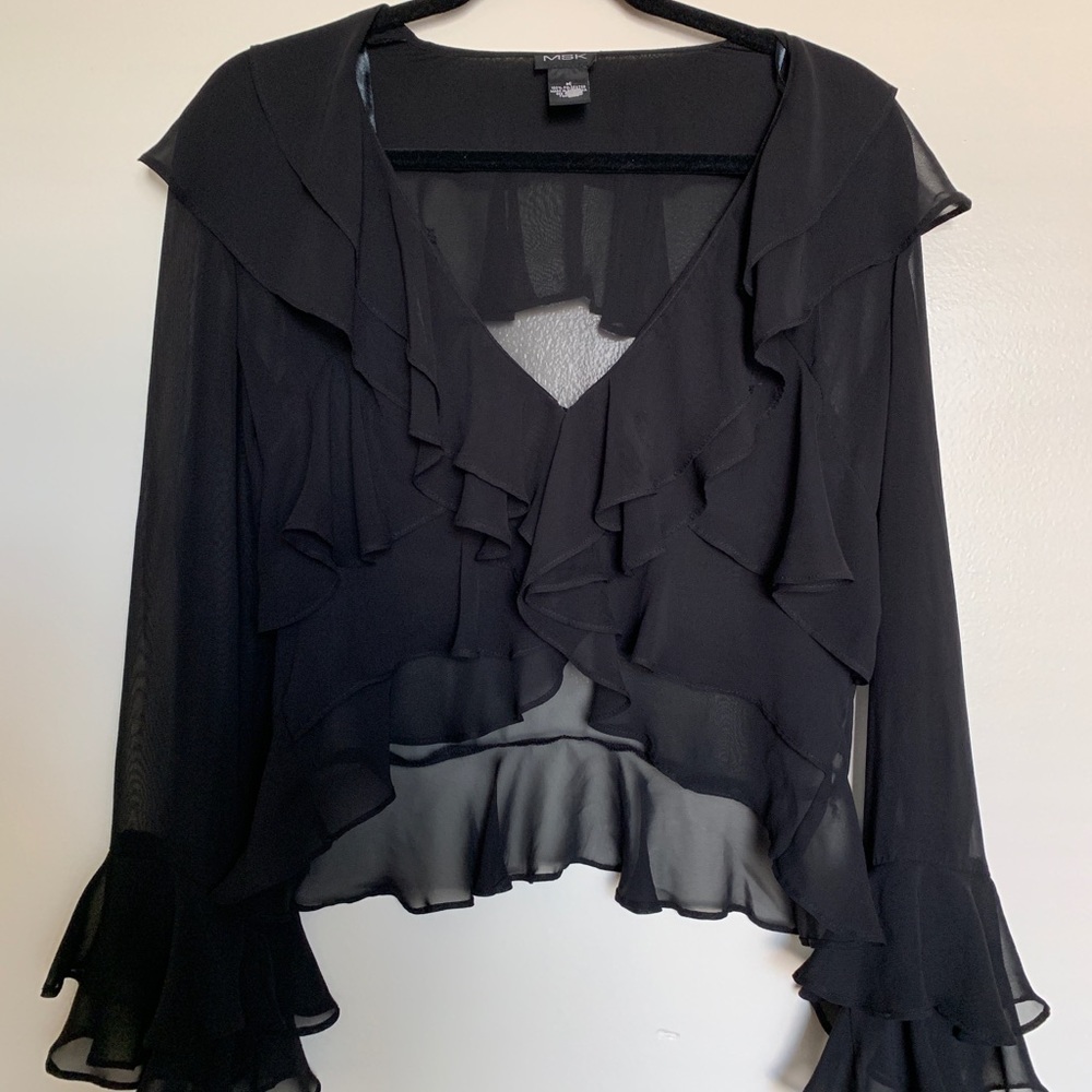 Sheer Ruffle Blouse ✨